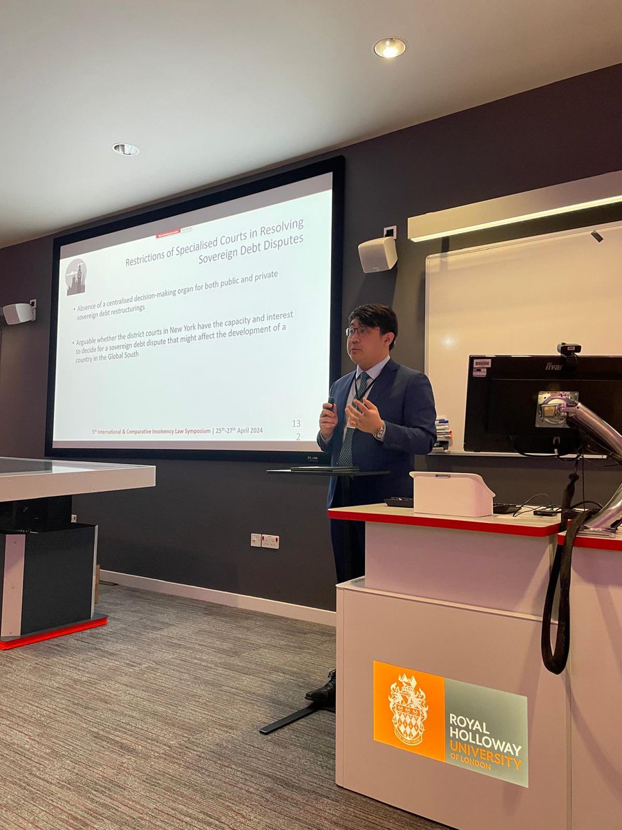 Charles Mak (@charleshwmak) on Twitter photo Thrilled to have presented my paper on "Sovereign Debt Mechanisms & Institutional Asymmetries" today at the 5th International Law Insolvency Symposium <a href="/RHUL_Law/">Royal Holloway Law and Criminology</a>. A fantastic experience discussing global perspectives under the guidance of Prof. Christoph Paulus. 🌐📖 Thrilled to have presented my paper on "Sovereign Debt Mechanisms & Institutional Asymmetries" today at the 5th International Law Insolvency Symposium <a href="/RHUL_Law/">Royal Holloway Law and Criminology</a>. A fantastic experience discussing global perspectives under the guidance of Prof. Christoph Paulus. 🌐📖