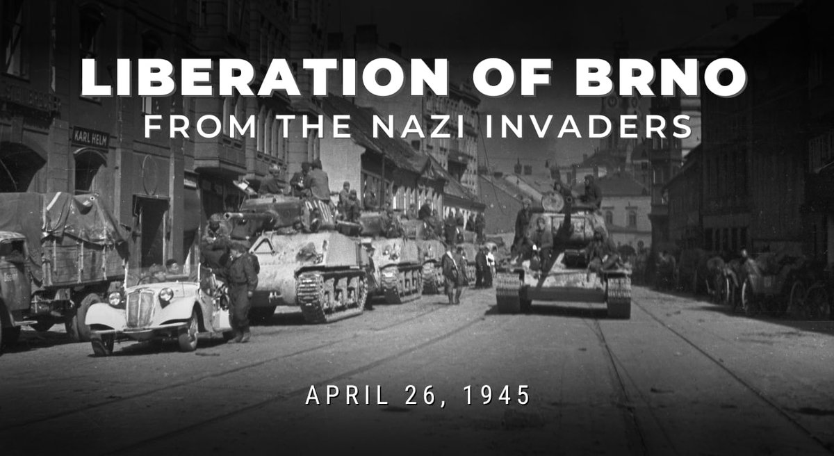 🗓 On April 26, 1945, the Red Army liberated Brno from the Nazi invaders as part of the Bratislava-Brno operation.

In early April 1945, the Red Army expelled the Nazis from Bratislava and by April 22, units of the 2nd Ukrainian Front breached the Wehrmacht’s Moravia defensive…