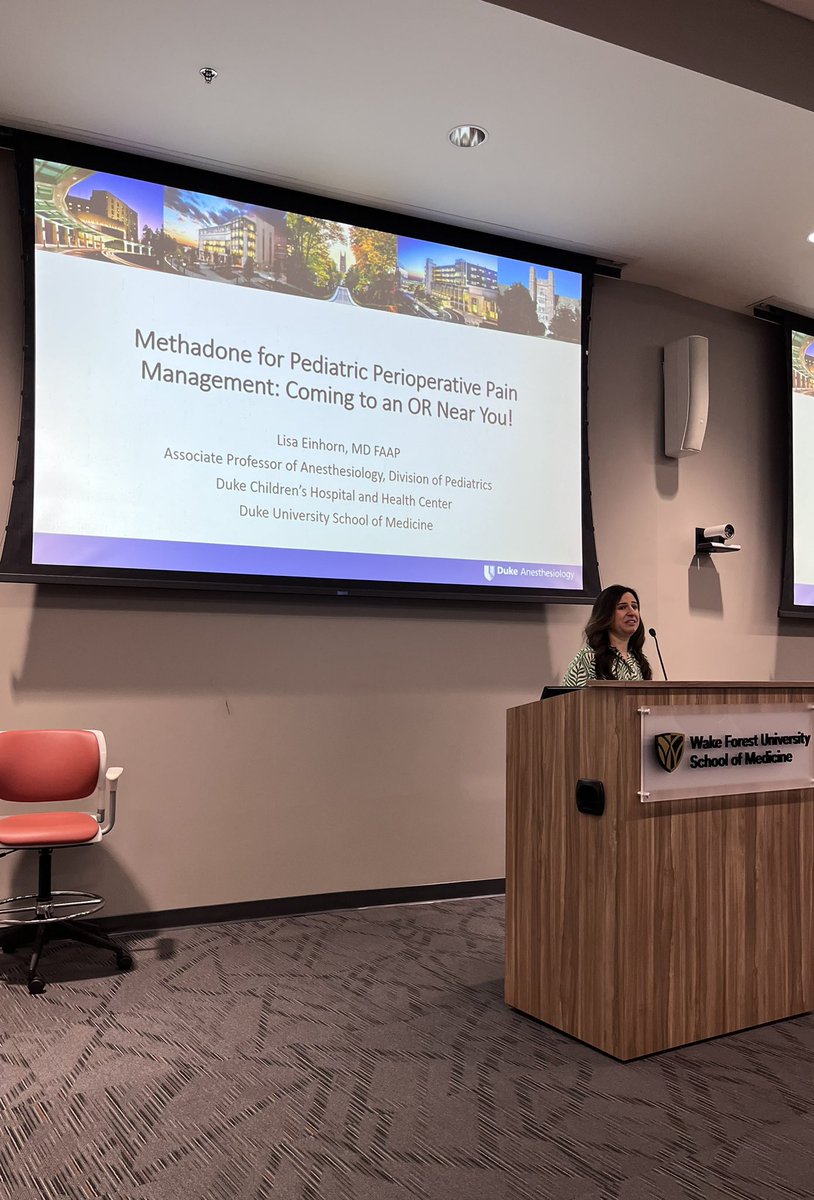 Next up… @LisaEinhornMD from @Duke_Anesthesia speaking to us about pediatric perioperative pain management #NCpedsanesconference2024