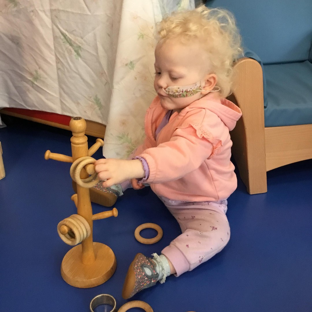 Mila did an incredible job concentrating, she balanced the rings on the hooks one at a time. Well done Mila! #MakingMagicMemories #JHT #JamesHopkinsTrust #KitesCorner #NursingRespiteCare #Gloucestershire #Charity #ChildrensHospice