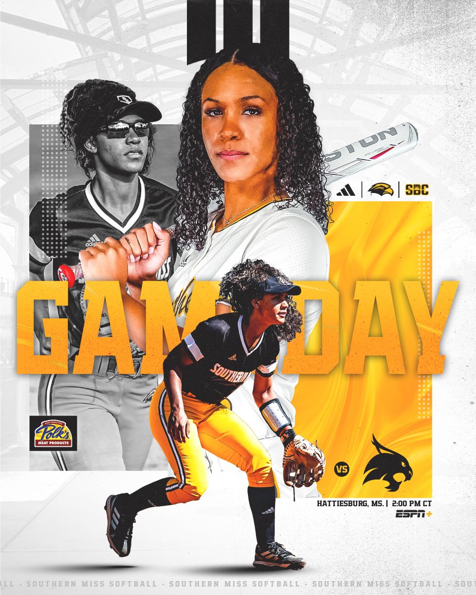 𝗕𝗮𝗰𝗸 𝗔𝘁 𝗜𝘁 𝗔𝗴𝗮𝗶𝗻 🦅 🆚: No. 24 Texas State ⌚️: 2 p.m. 📍: Hattiesburg, Miss. 🏟: Southern Miss Softball Complex 📺: es.pn/3WfqGAK 📊: smttt.info/49TCwUi 🎟: smttt.info/SBTix #SMTTT | #RiseAsOne