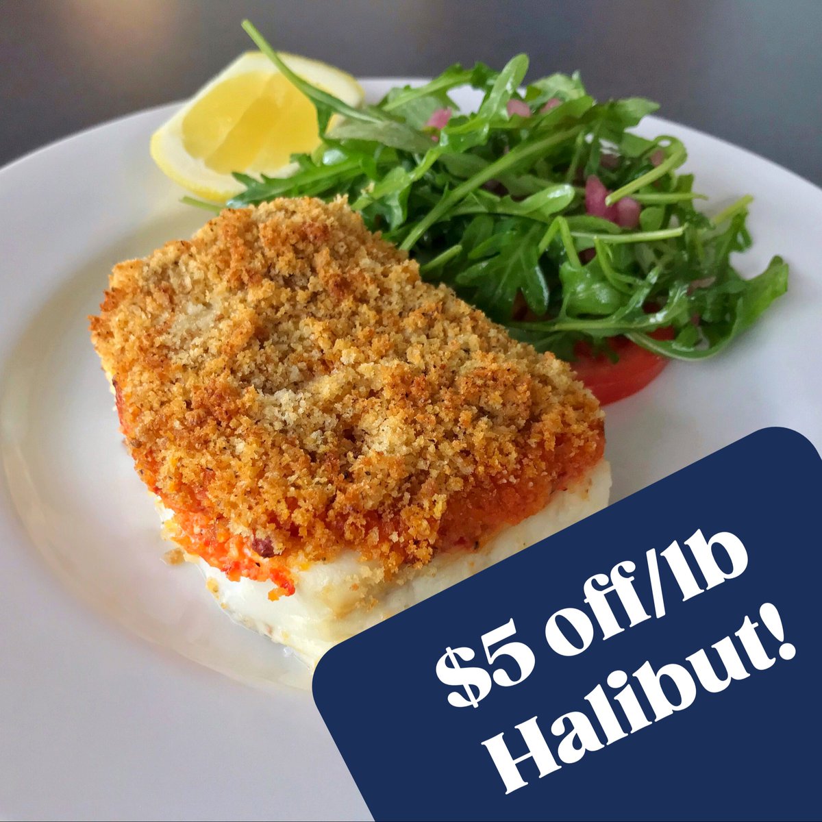 🚨Deal Alert🚨 Dive into savings this week with our freshest halibut! 🐟 Get $5 off per pound until Thursday! Halibut is nutrient dense and packed with flavor, lean protein, vitamins, and Omega 3s! Get it before it's gone! 🐟