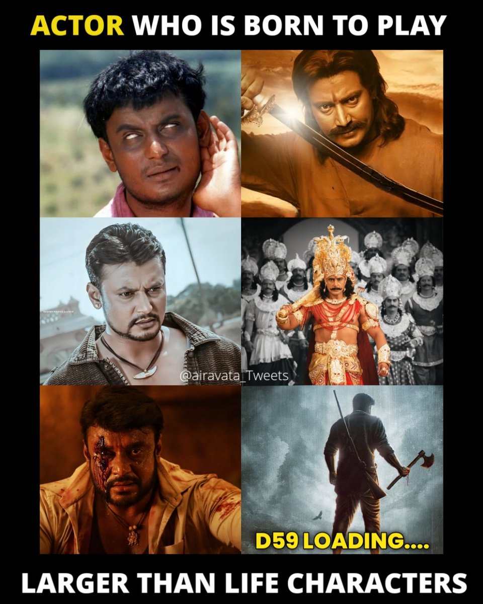 Most Versatile actor in KFI 👑🙇‍♂️

@DasaDarshan Born Play These Roles 🔥🔥

#BossOfSandalwood • #DBoss
#DevilTheHero