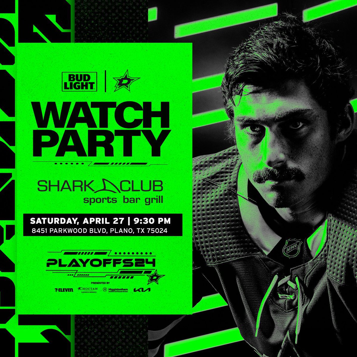 lclsportsluvver's tweet photo. Itβs a #WatchParty #GAMEDAY with our @DallasStars in Plano tonight! @jeffk_stars, @ShippySpins and the @StarsIceGirls will be bringing the hype to the Shark Club! Come cheer on the boys as they begin their comeback! #Round1Game3 #TexasHockey #StanleyCup #DALvsVGK https://t.co/uaa6XgtQe9