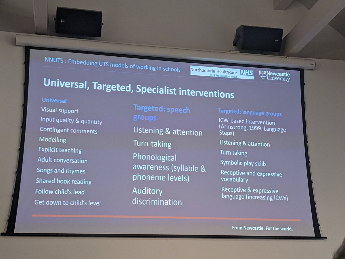 Last talk of the day - time to hear from Helen Stringer on the universal, targeted and specialist model #NAPLIC24