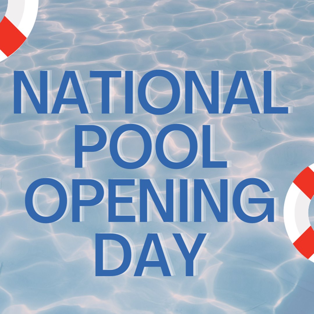 Get ready to make a splash because National Pool Opening Day is here! 💦🏊‍♂️ 

On the last Saturday in April, pool owners across the country prepare their pools for a summer of fun and fitness. 

Let's celebrate the joy and health benefits of swimming!
