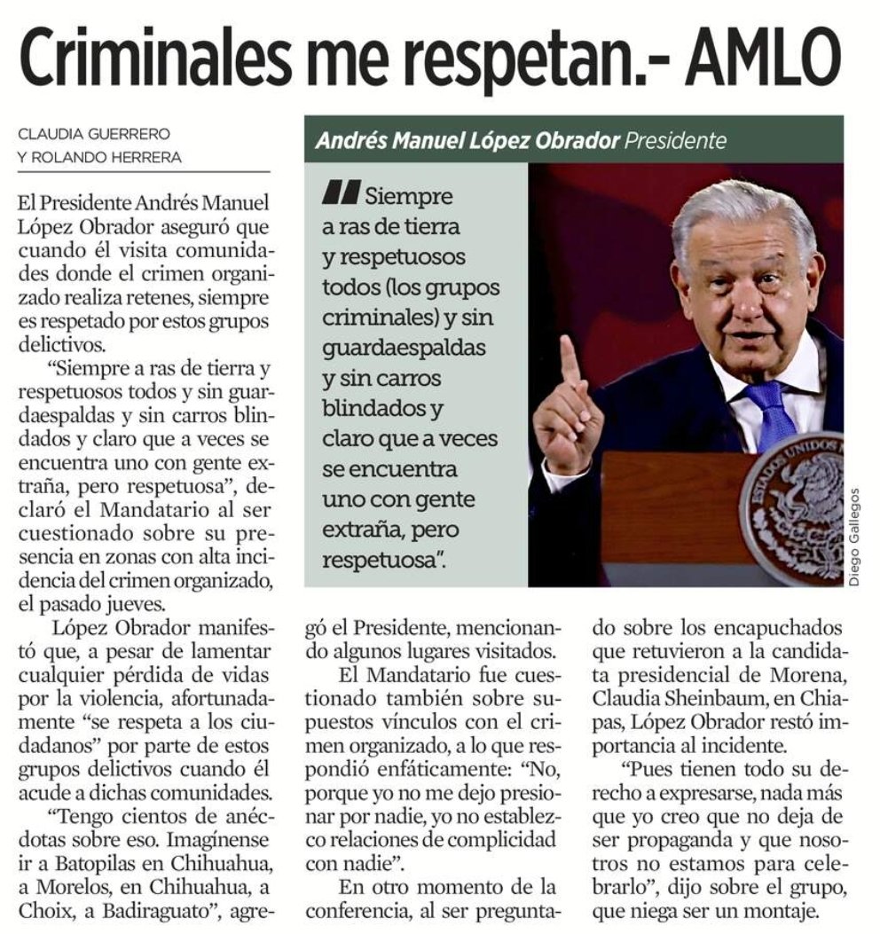 Melissa_Bely's tweet photo. El M€NCH0 de Palacio Nacional hablando de más..

Nomás le faltó decir que cuando pasa por los retenes de los N∆RC0S, le rinden honores y le gritan:

"Gracias, socio.."

#NarcoPresidenteAMLO48
#NarcoCandidataClaudia48 https://t.co/PQvqBKYvir