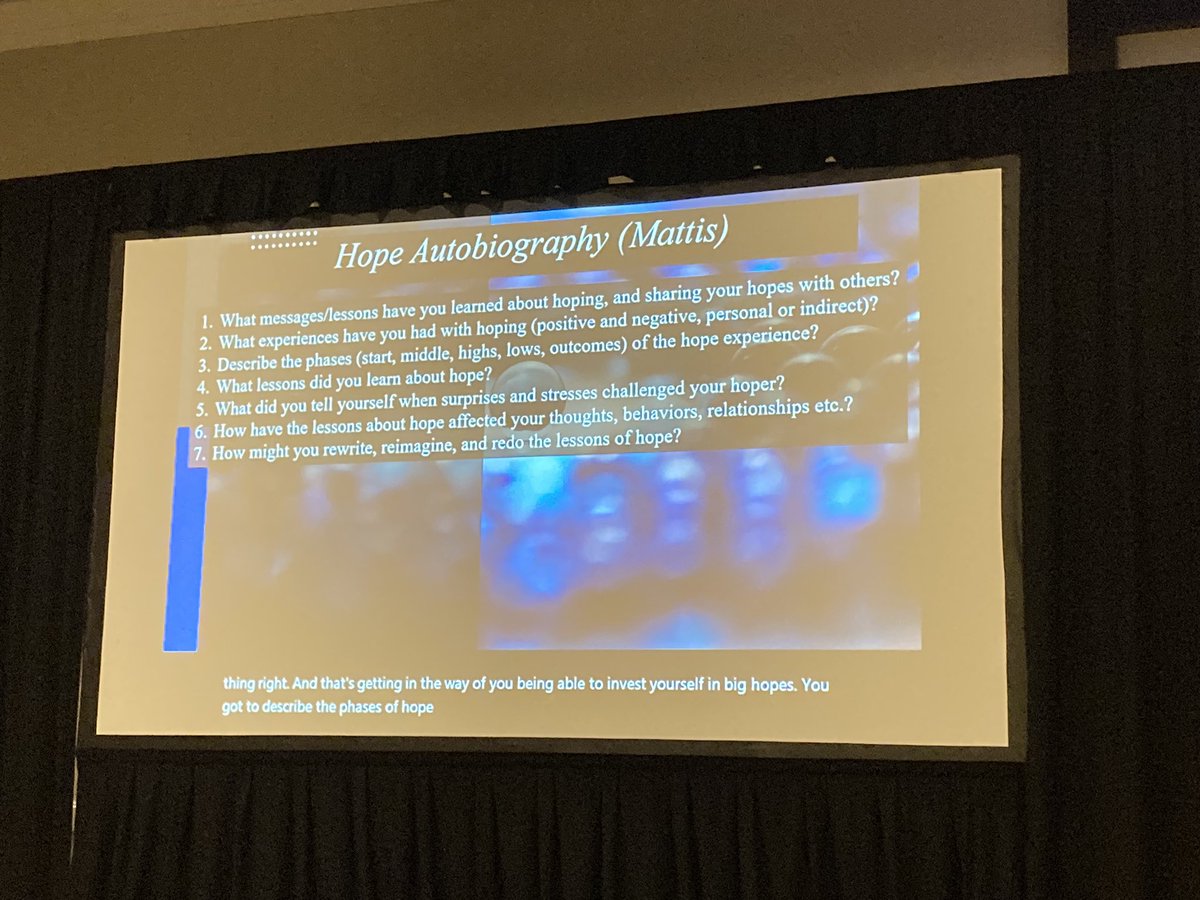 Hope doesn’t come out of nowhere — it is cultivated through reflecting on and learning from one’s history of hoping…and writing a flexible plan for the future ✍️ - Such a powerful plenary on hope in #thisispedspsych from Dr. Jacqueline Mattis #SPPAC2024 @SPPDiv54