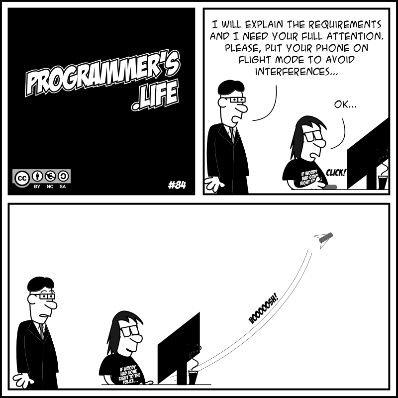 developers_life's tweet photo. Comic #84 (13/02/2015): Full Attention https://t.co/3bhithifXF #developerslife #webcomic https://t.co/qhV2cfRJMc