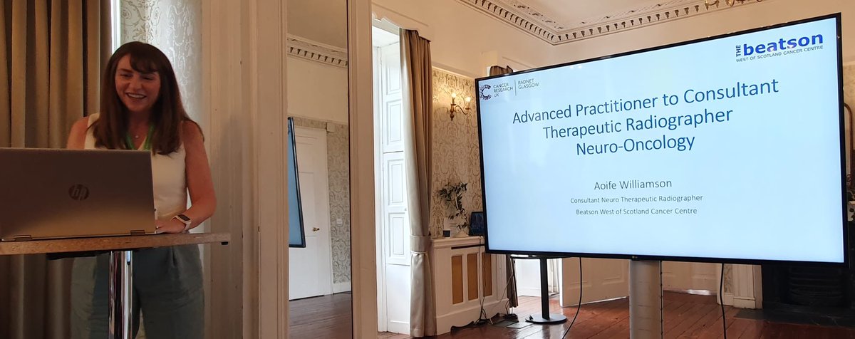 iirrt's tweet photo. Next speaker Aoife Williamson in the RT session spoke on ‘Advanced Practice  to Consultant Therapeutic Radiography in Neuro- Oncology’ #IIRRT24 https://t.co/WTJoHWlxla