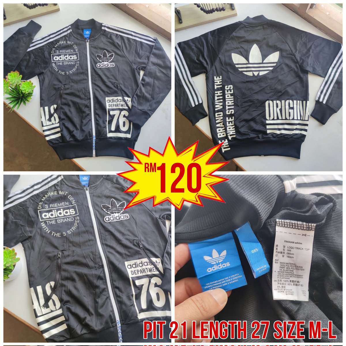 AVAILABLE‼️ AVAILABLE‼️

ADIDAS ORIGINALS LOGO TRACKTOP
COND 9+/10 ✨
 
PRICE : RM120 DFOD

SIZE : M-L (21 x 26.5)

AUTHENTIC ORIGINAL ITEM 💯

#adidasoriginals #adidastracktop