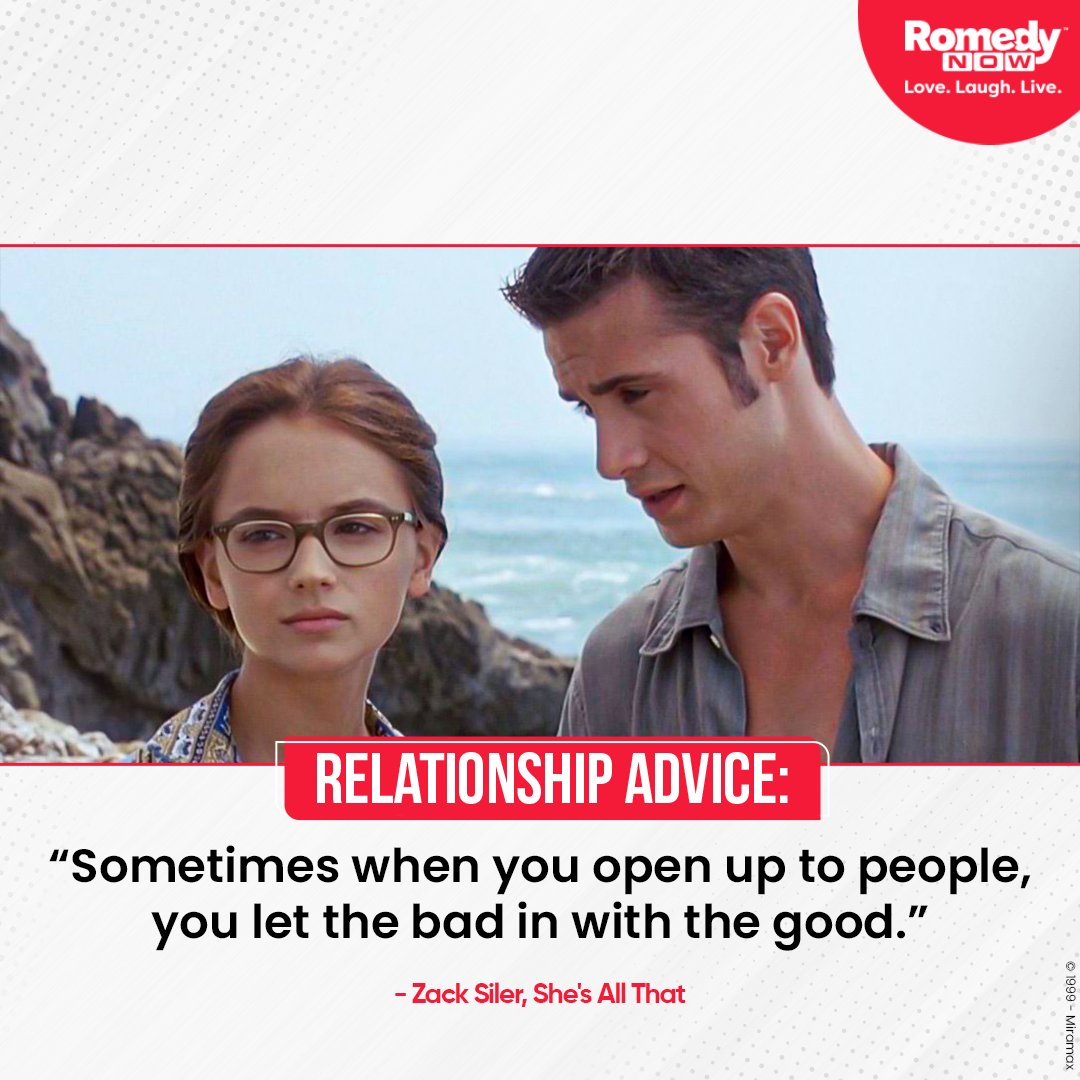 Good or bad, your partner deserves to know all of you! ❤️ #ShesAllThat #RachaelLeighCook #FreddiePrinzeJr #Romance #Cinema #Filmseal #Love #Romance #RomCom #Smiles #YouMakeMeSmile #RomedyNow