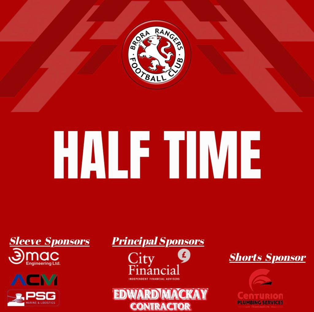 🔴 3 - 0 ⚪️ HALFTIME In the sunshine Brora are 3 up thanks to 3 different scorers