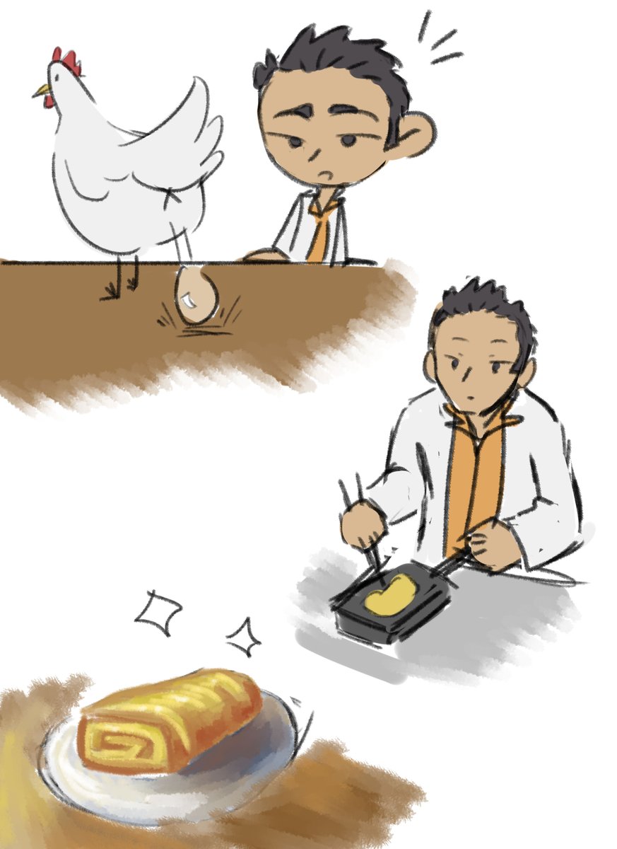 kiryu using nugget's eggs to make tamagoyaki...big brain ideas overhere #Kiryu #rgg #yakuza0