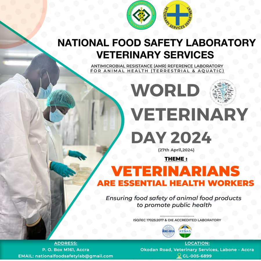Veterinarians are Essential Health Workers
Veterinarians play a role in
Ensuring food safety of animal food products to promote public health.
#WorldVeterinaryDay