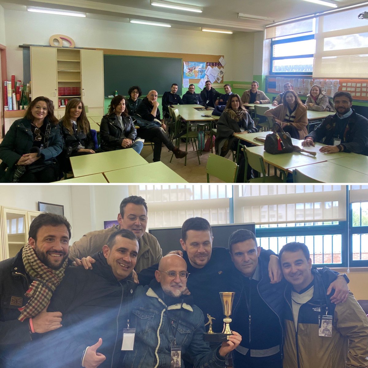 ceipcampocharro's tweet photo. Cuando la #pertenencia a un centro hace que, después de muchos años, tu #reencuentro con tu clase/s, se inicie en tu colegio 🏫 😍. @ceipcampocharro se siente orgulloso y agradecido 🤩 😇 Porque #somoscampocharro #creandopiña https://t.co/xxs0DMuT3E
