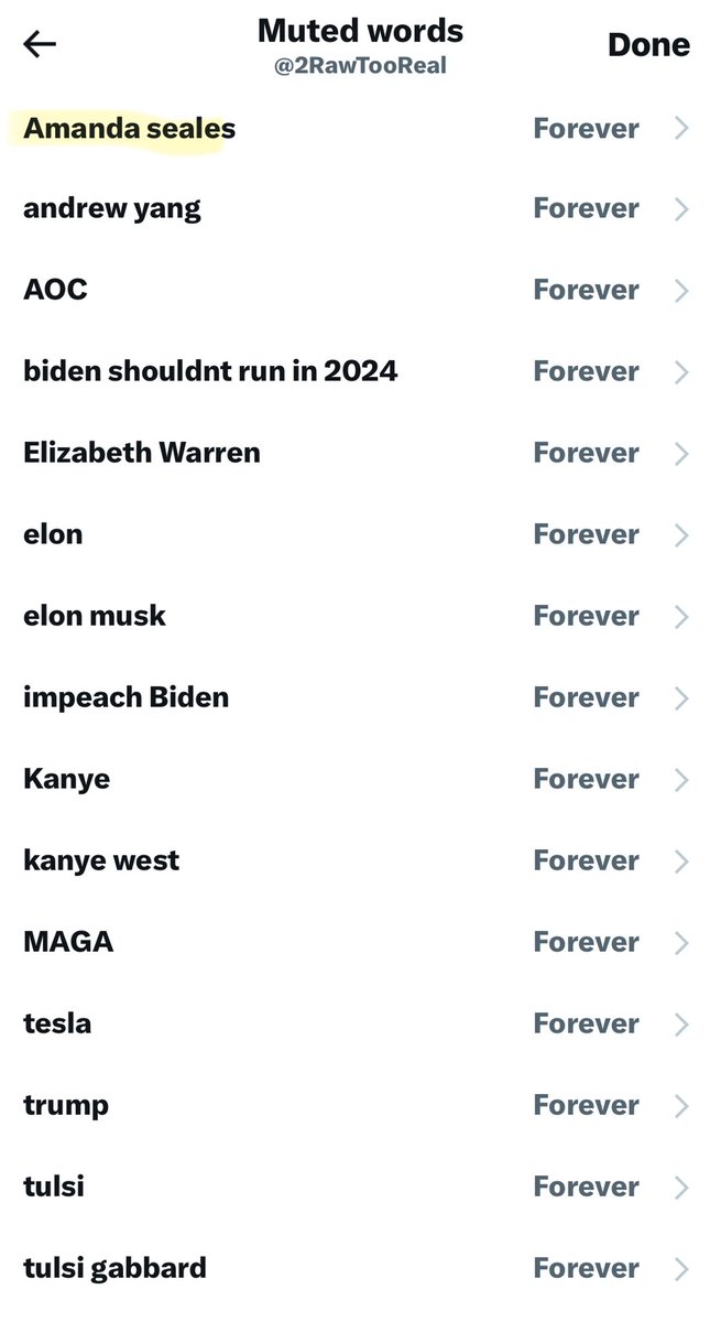 Updated muted 🔕 list