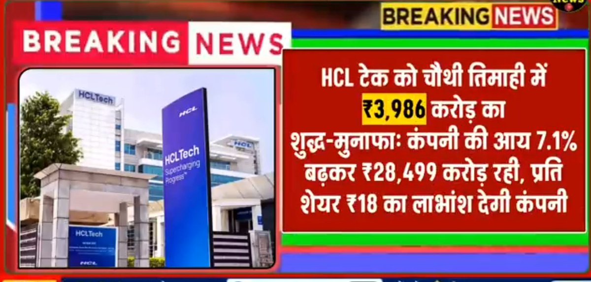 Q4 Result Of HCL Tech.
#HCLTECH #hcl #technology #Tech #Q4Results #Q4Results #FinancialLiteracyMonth #Trending #BREAKOUTSTOCKS #StockMarket #StocksToBuy #StocksToWatch #StockMarketindia #Newsfile