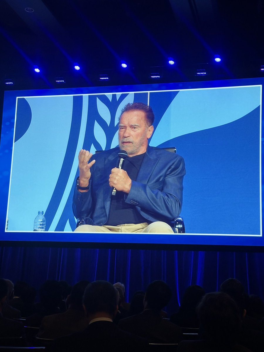 @Schwarzenegger: “I am more worried about normal stupidity than artificial intelligence…” Words to live by! @AATSHQ #aats2024