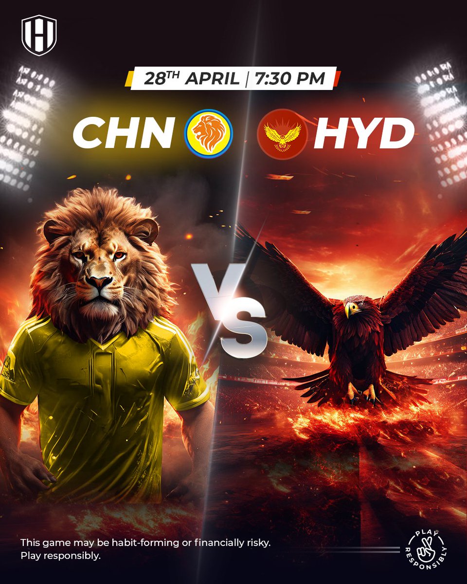 💥 It's Chennai Vs Hyderabad- Kaun hoga winner?
Kya aapki team taiyyar hai?

#Howzat #SabseZyadaWinners #AajHowzatKarlo #WinnigTeam #IndianT20League2024