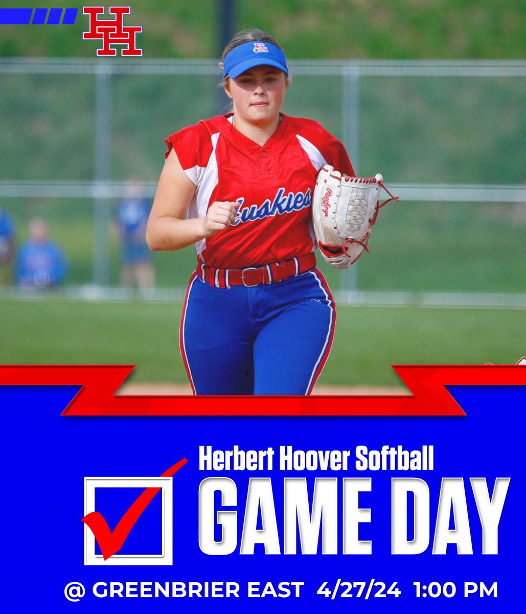 It's GAME DAY for the Herbert Hoover Huskies Softball Team as they travel to Greenbrier East. First pitch set for 1:00 PM. #TheRiver #GoHuskies #wvprepsb Live feed for today's game. THIS IS THE ONLY LIVE LINK!! facebook.com/GreenbrierVall…