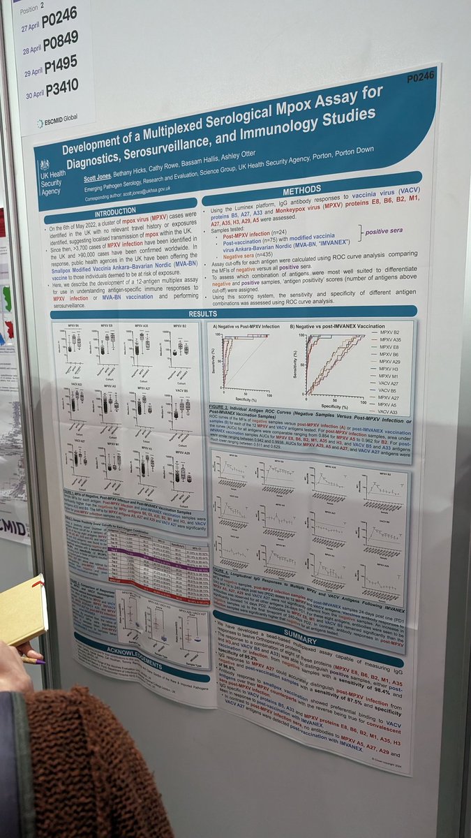 We're at #ECCMID2024 #ESCMIDGlobal2024, with posters from the entire group covering Mpox, RSV, and H5N1!
