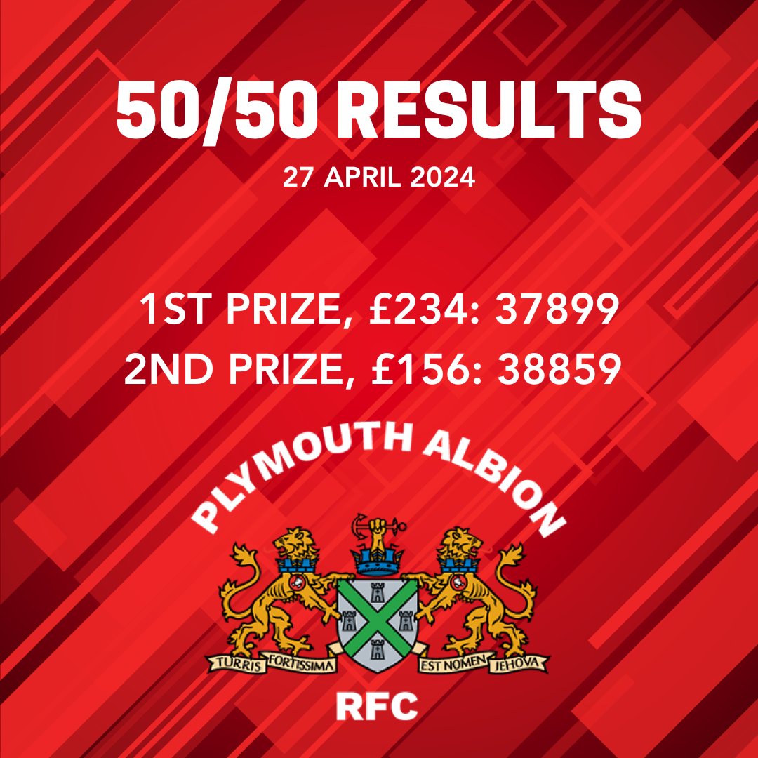 Your 50/50 results this afternoon. #AlbionAsOne