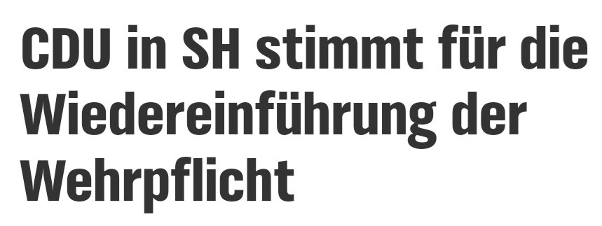 - schlechte Schulen
- keine Kindergrundsicherung
- keine BAföG-Erhöhungen
- weniger Freizeitangebote

So sieht die Politik der @CDU auf Bundesebene und den meisten Bundesländern aus.
Jetzt soll die Jugend der Gesellschaft aber mit der #Wehrpflicht erstmals etwas zurück geben
/PM