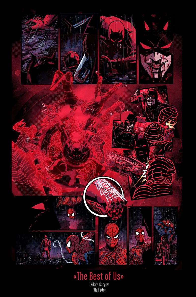 VladZdor's tweet photo. Spider-Man/Daredevil: The Best of Us
One-page fan comic in which there was an idea to convey the mood of the character as well as a team up with Spider-Man
Story: Nikita Karpov
Dialogues and lettering: @Venamon76 
And my art) https://t.co/sgJHzdziQG