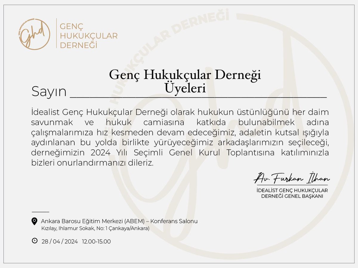 GHukukcularDer's tweet photo. Yarın Abemdeyiz siz değerli hukukçu arkadaşlarımızı da bekleriz 🙏🏼 https://t.co/qpBZdITjY9