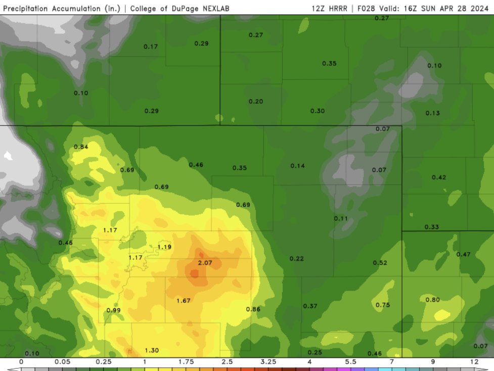 ☔️☃️ *Premium* Storm Update – Sat 4/27/24 8:30AM | Widespread steady rain continues into the evening with 1-2″ more rain to go, 6-12″+ more snow in the higher Foothills --> bouldercast.com/storm-update-s… #COwx #Denver #Boulder #Boulderwx #COsnow