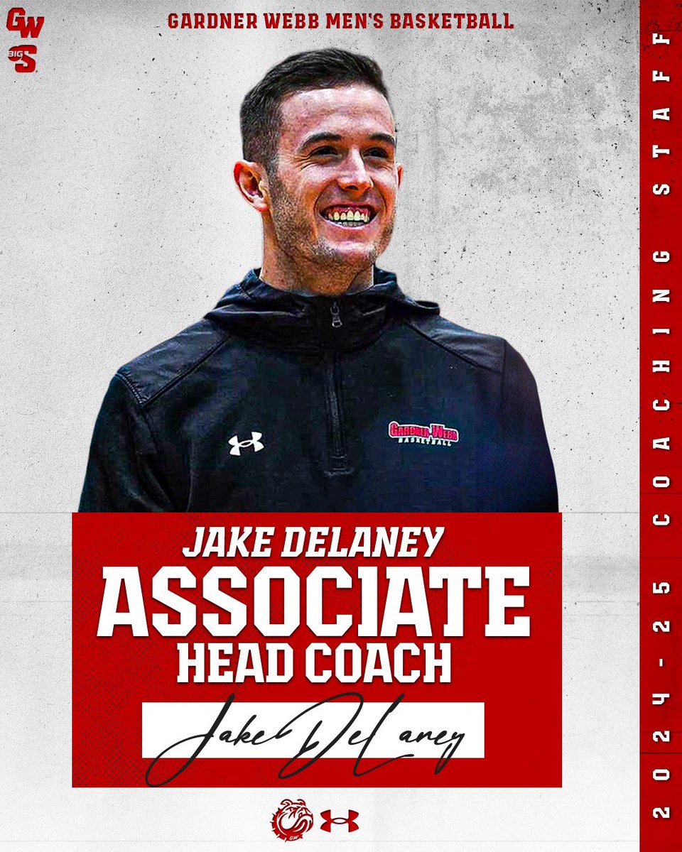 𝐖𝐞𝐥𝐜𝐨𝐦𝐞 back 𝐭𝐨 𝐆𝐖, 𝐂𝐨𝐚𝐜𝐡 DeLaney!

We are excited to introduce back to Gardner-Webb Coach Jake DeLaney as our associate Head Coach for the 24-25 season!

<a href="/Jake_DeLaney/">Jake DeLaney</a> | #SkoDawgs