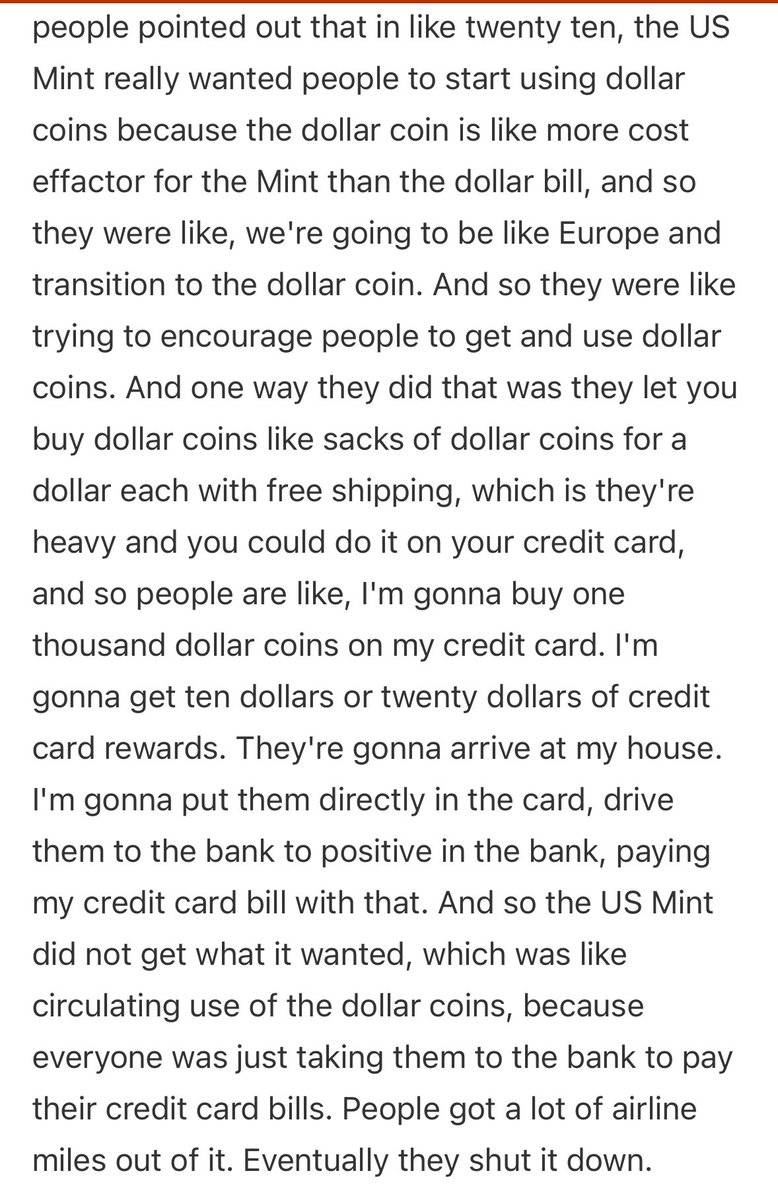 Apparently in 2010 the US Mint accidentally created the ultimate credit card points arbitrage opportunity lol