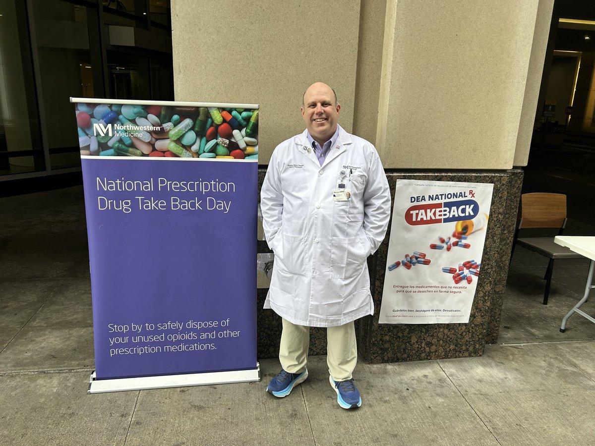 Good morning Chicagoland. @NorthwesternMed is proud to host #TakeBackDay. Be part of the solution. 84,000 American lives lost to opioid overdose in 2023. Come see me at the Lavin Pavilion Saturday 4/27 from 10am to 2pm.