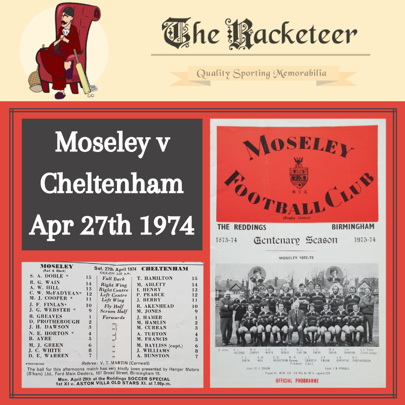 #OnThisDay in 1974, and a @MoseleyRugbyFC team stacked with internationals, took on @cheltenhamrfc at The Reddings

#rugbyprogrammes #MoseleyRFC 

the-racketeer.co.uk/programmes---u…