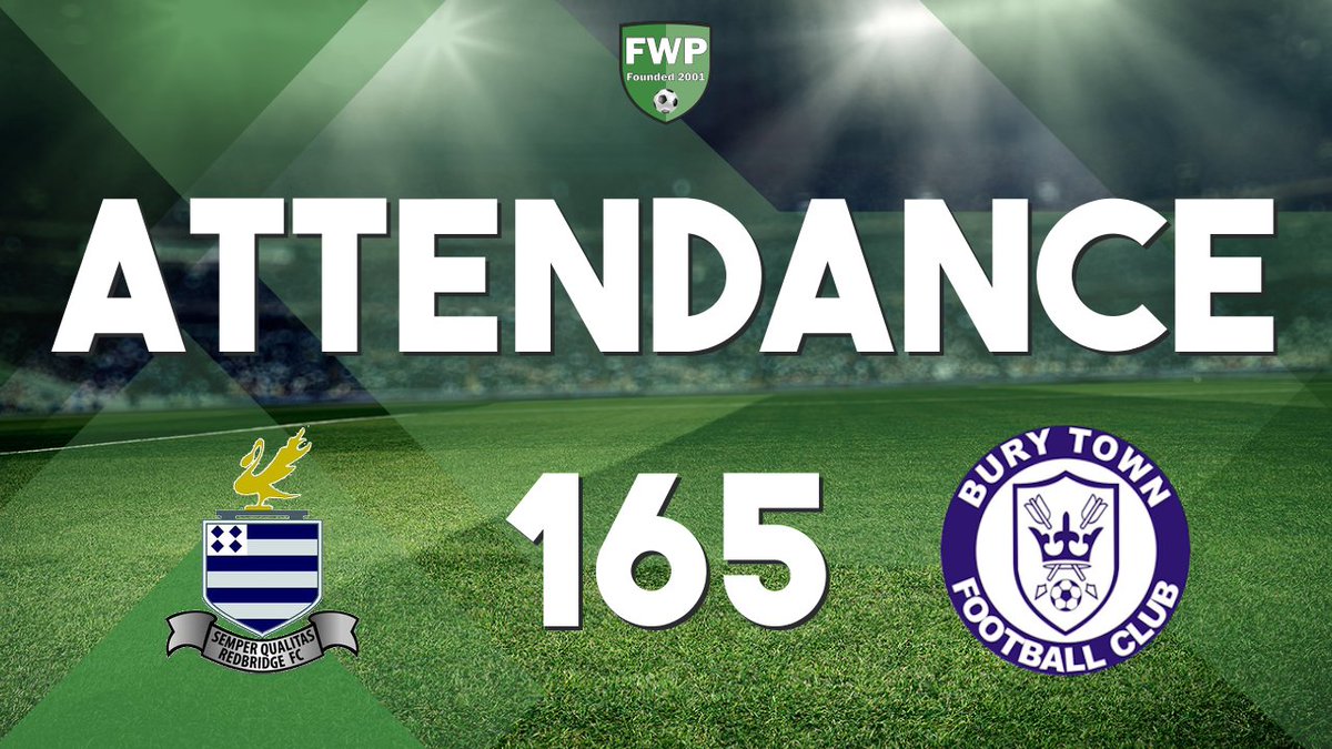 ATTENDANCE: Redbridge v Bury Town - 165 #IsthmianLeague fwp.co/qBRNas