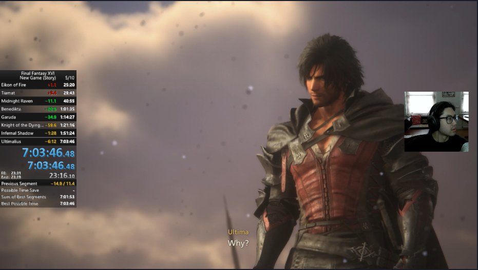 New FF16 WR and first PB on the new patch. Fairly close to sub 7 thanks to the new skips. Gonna keep pushing this down and hopefully see that hour barrier broken 💪