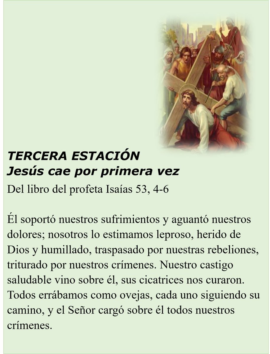 VIACRUCIS TERCERA ESTACIÓN PROFETA ISAÍAS... PADRETEN PIEDAD DE NOSOTROS...