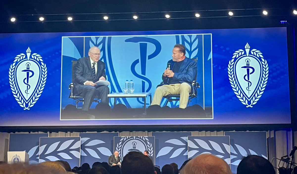 Arnold @Schwarzenegger had an inspiring discussion on leadership with @larssvenssonMD @ #AATS2024, encouraging people to work together, give back & not listen to “naysayers.” @AATSHQ @CCF_CTSRes