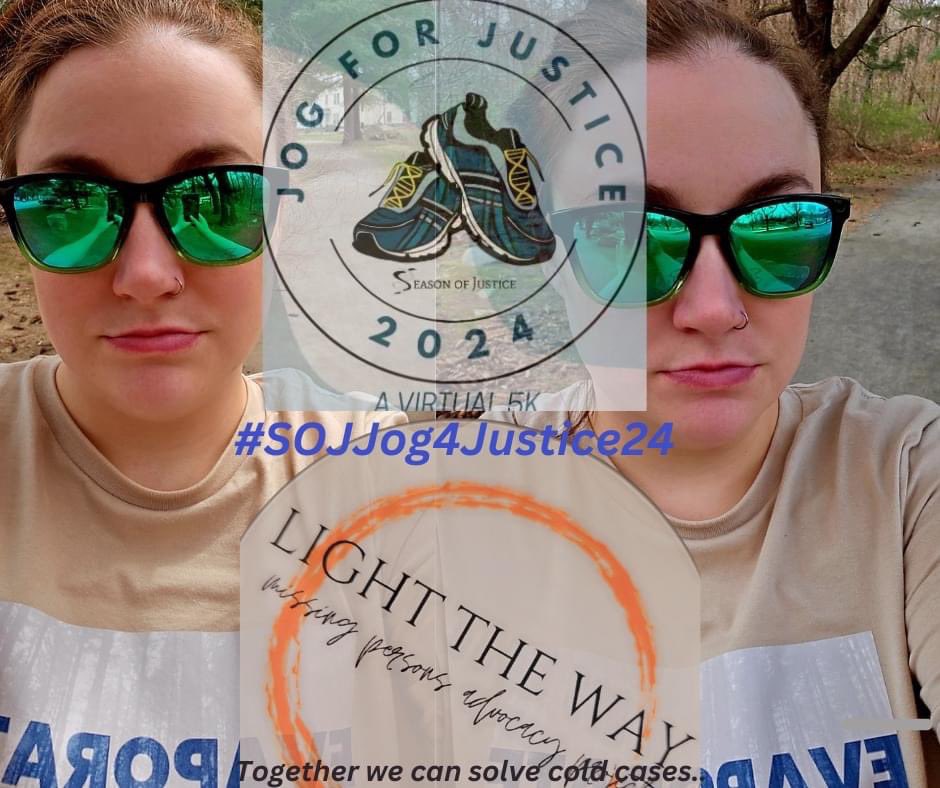So proud of our friend and colleague Brandie from Evaporate The Missing for joining the Light The Way team’s Jog For Justice hosted by @season_justice Brandie engages with empathy and compassion when telling the stories of the missing and their families. You can check out her…