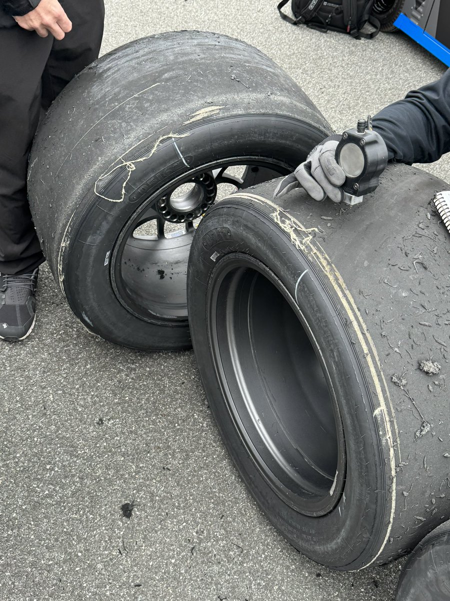 Good morning from @MonsterMile. Cup practice under way — heavy tire wear so far — that’s common early in the weekend. (Tires from #1 of Chastain).