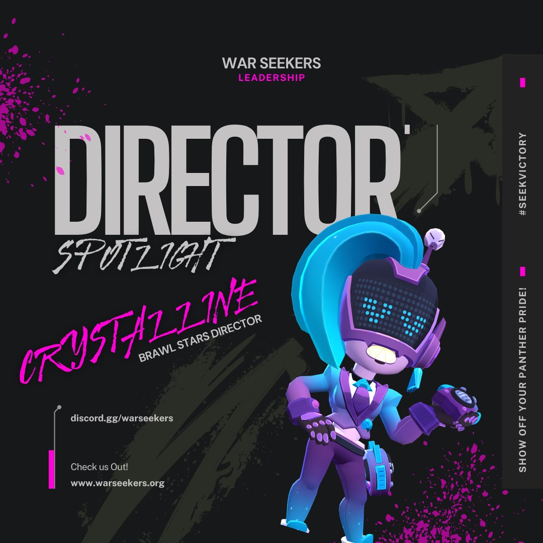 DIRECTOR SPOTLIGHT ⁉️ Our #BrawlStars scene is getting EVEN better. With ~10 clubs across different skill ranges, we've got something for YOU. 😤 Our Brawl Stars Director is ready to help you...why don't you help yourself and join us? Our Discord: discord.gg/warseekers