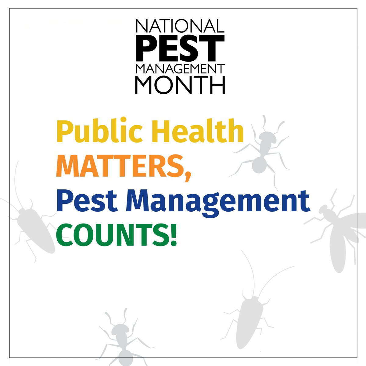 As we close out National Pest Management Month this April, we want to thank and recognize again all pest management professionals who ensure a safe environment for individuals and communities from public health pests. #NPMM and #PestManagementHeroes