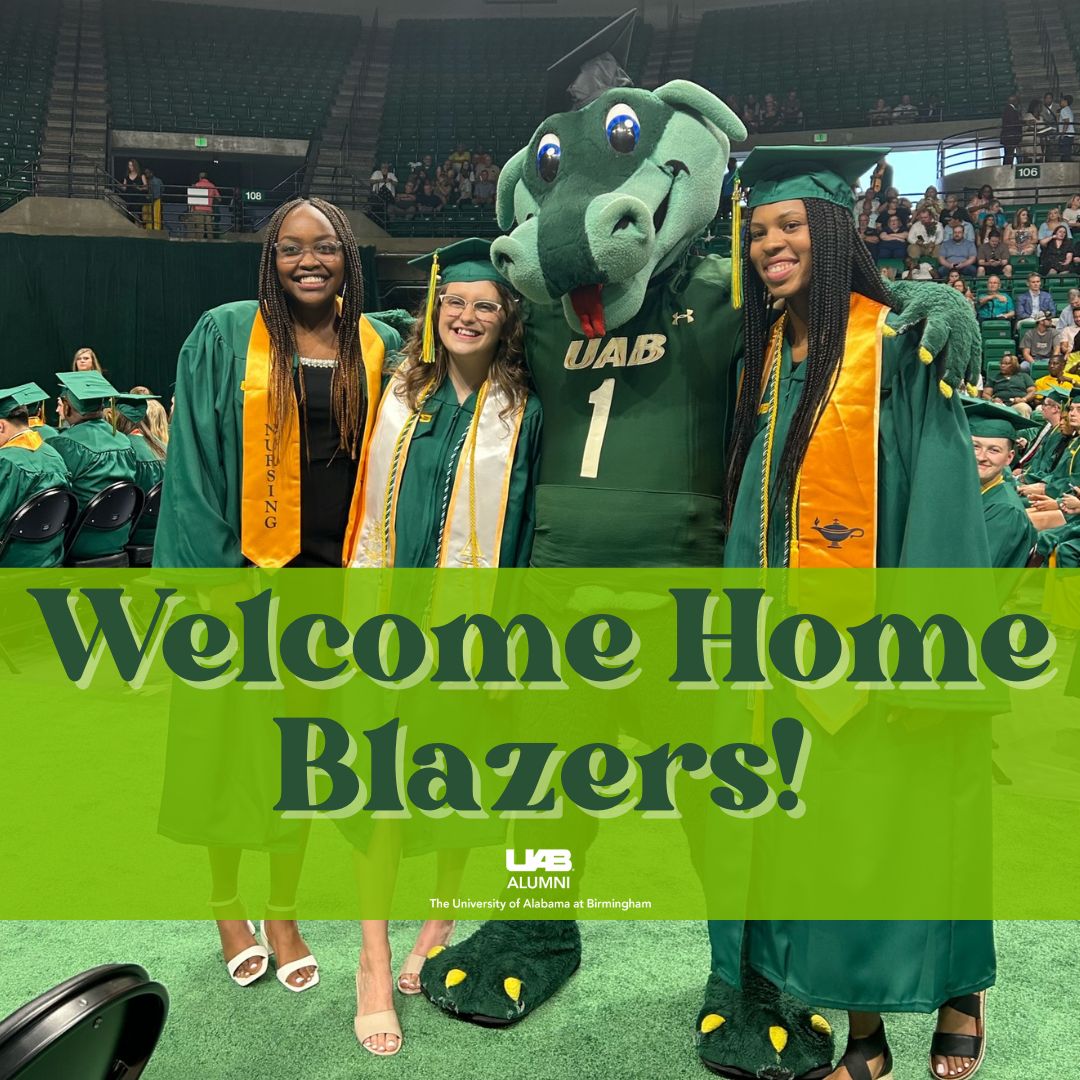 💚 HAPPY GRADUATION BLAZERS💚 Over the next two days, we will welcome new Blazer alumni into the family! Comment below a congratulations message for our new members of the UAB National Alumni Society👇 Ever Faithful. Ever Loyal.🐉