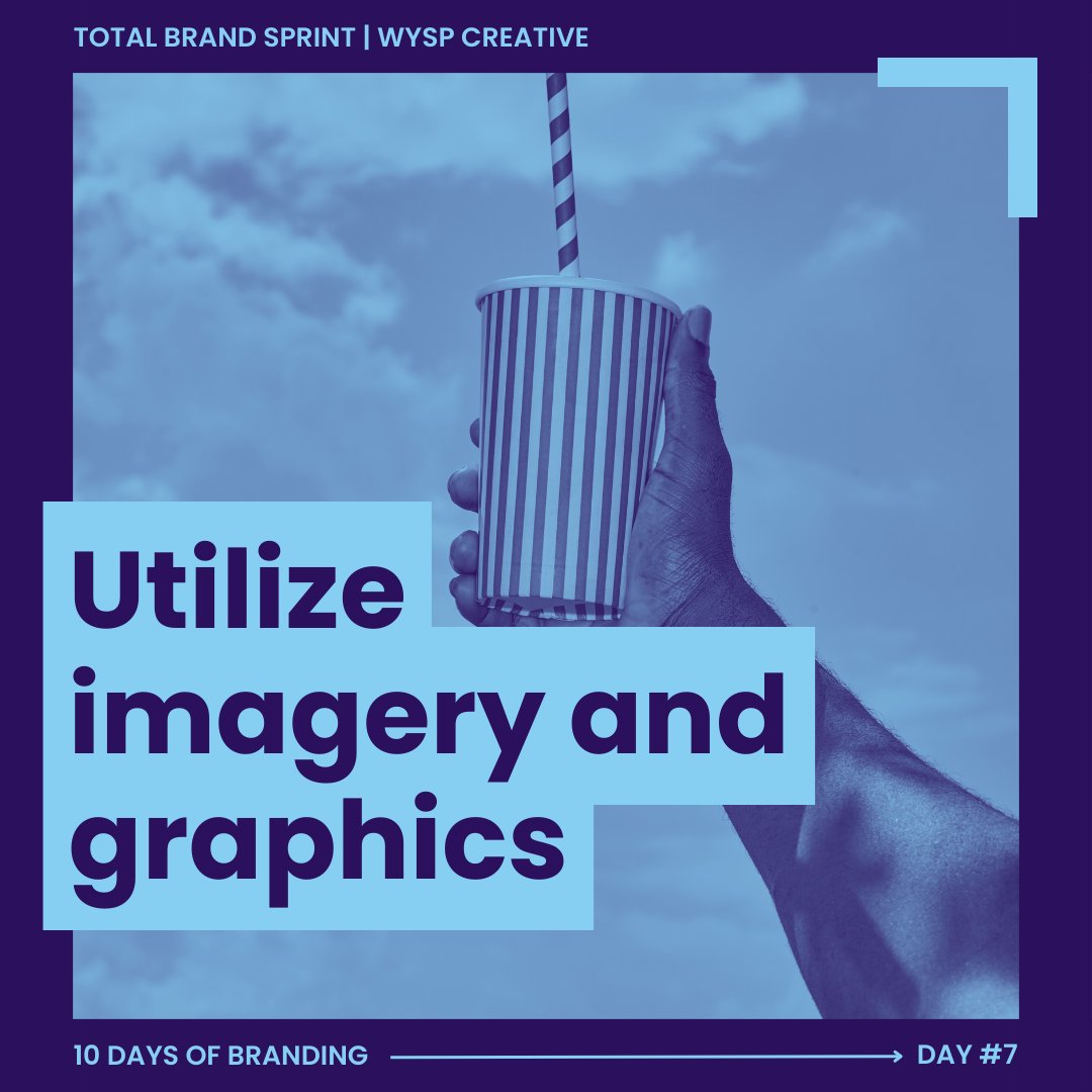 Imagery and graphics are the visual voice of your brand. Integrate elements that enhance your brand's narrative!
 
Launch your brand with the Total Brand Sprint. Enroll by May 1st for a special price of $77 

#TotalBrandSprint #StartupBranding #BrandedGraphics #SmallBusinessTips