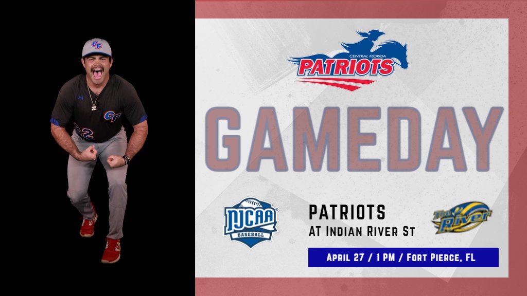 ⚾️GAMEDAY⚾️ It comes down to the final day of the regular season for the Pats who need a win or an Eastern Florida loss today to clinch a spot in the playoffs👏 🆚Indian River ⏰1 PM/4 PM (DH) 📍Fort Pierce, FL 📊web.gc.com/teams/q26ZFnsj… 📺muscovision.com/facility/48028 #GoPats