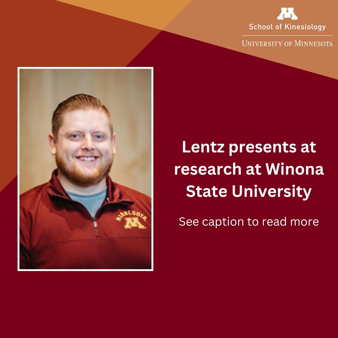 Graduate assistant Mason Lentz presented at Winona State University, where he graduated with his bachelor's. The talk was on his research working towards his master's thesis and how the combination of traumatic muscle injury and physical inactivity impact the adjacent bone.