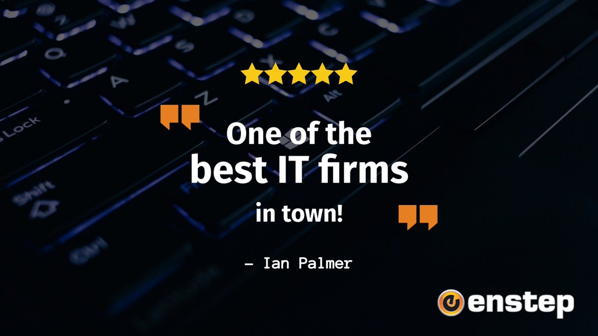 Thank you Ian for the great review of Enstep Technology! Your kind words mean a lot to us.🤝

#Enstep #CustomerReview #ThankYou #TechnologySolutions