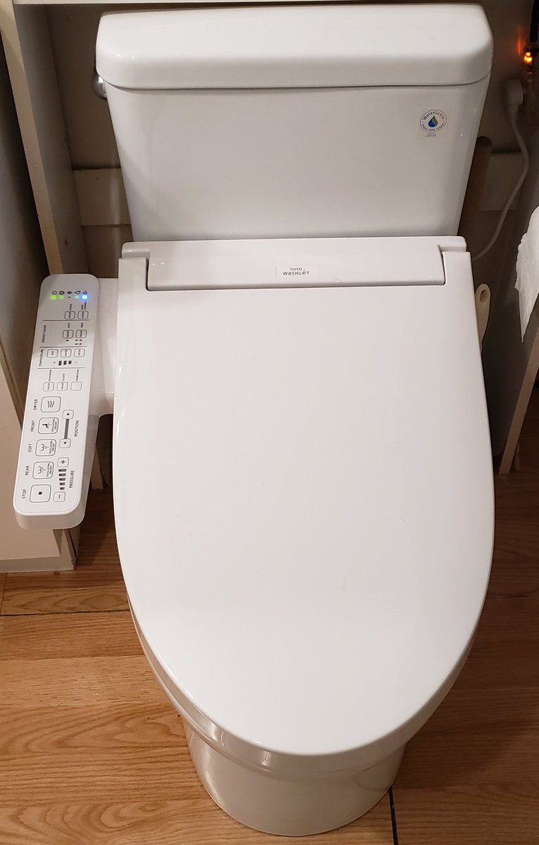 On arrival in Japan: "I don't really want a toilet to spray me in the butt."

Upon returning from Japan: "What, am I just supposed to wipe my own ass like some kind of caveman?"

One week after returning from Japan: