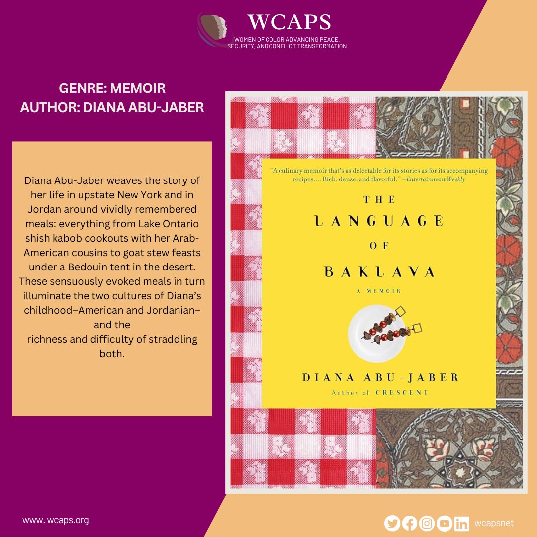 As we continue to celebrate Arab American Heritage Month, we shift to the voices of Arab American women authors. Today we are highlighting Diana Abu-Jaber. #WCAP #ArabAmericanHeritageMonth #WPS